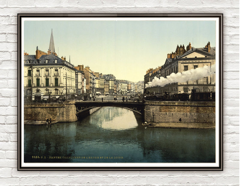 Vintage Photo of Nantes France 1897 - product images