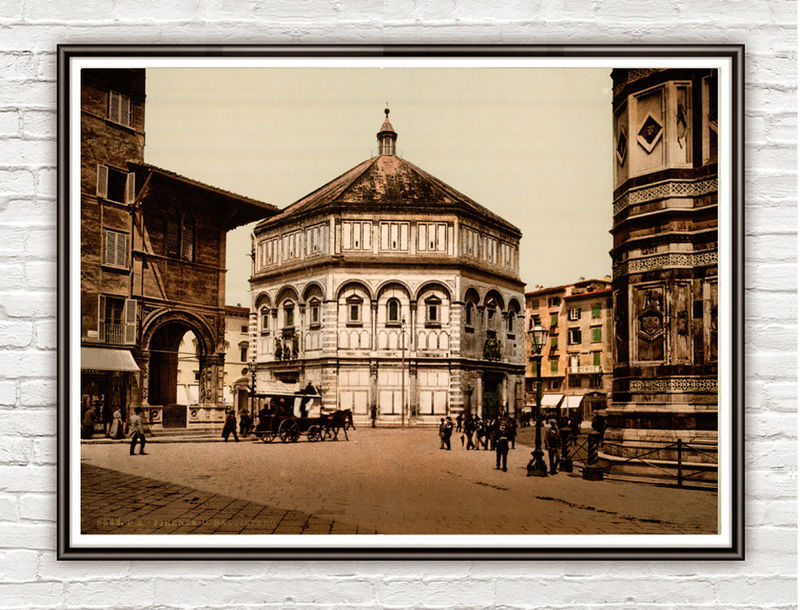 Vintage Photo of Florence Baptistery Italy Italia 1897 - product images