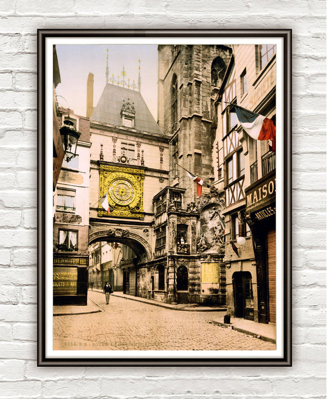 Vintage Photo of Rouen Normandy, France 1897 - product images