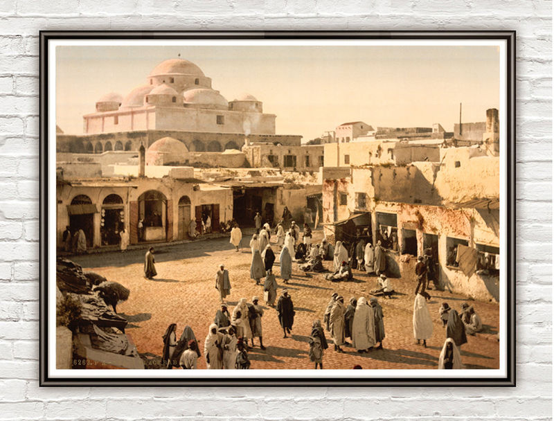 Vintage Photo of Tunisia Suika-Suker Square 1899 - product images