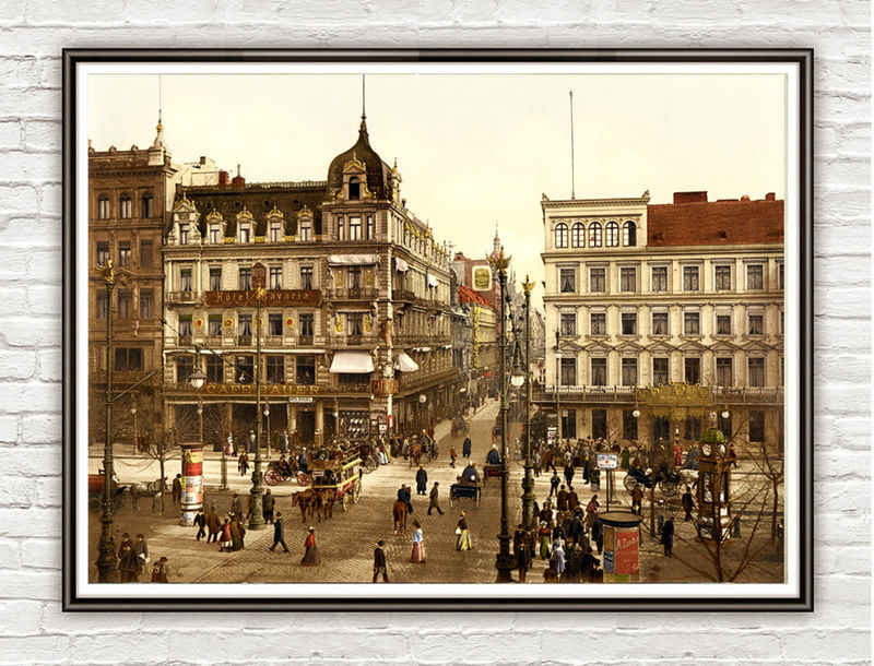 Vintage Photo of Berlin Cafe Bauer, Germany 1900 - product images
