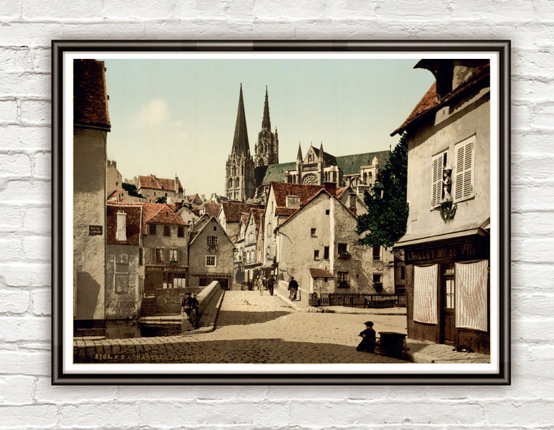 Vintage Photo of Chartres France 1895 - product images