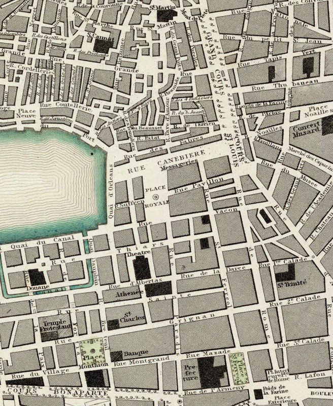 City plan Marseille Metro France