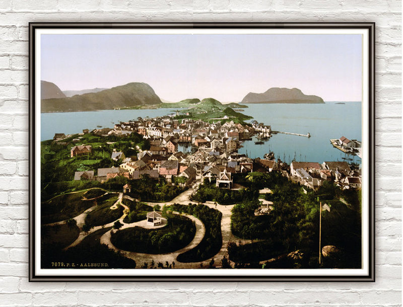 Vintage Photo of Alesund, Norway 1897 - product images