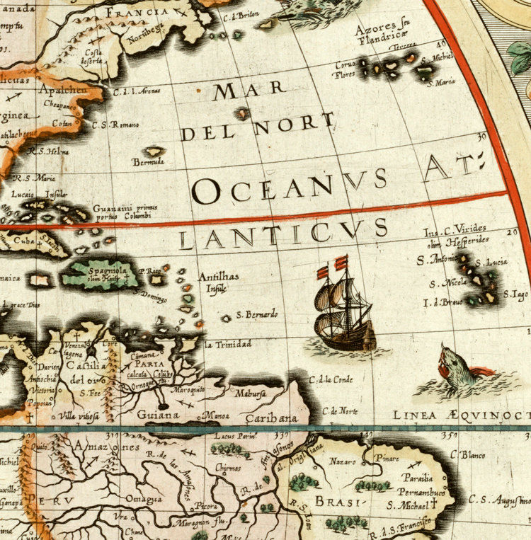 1618 World Map by Franciscus Haraeus Verhaer Vintage History Wall Poster Antique