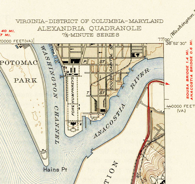 Old Map of Alexandria Virginia Columbia Vintage Map of Alexandria