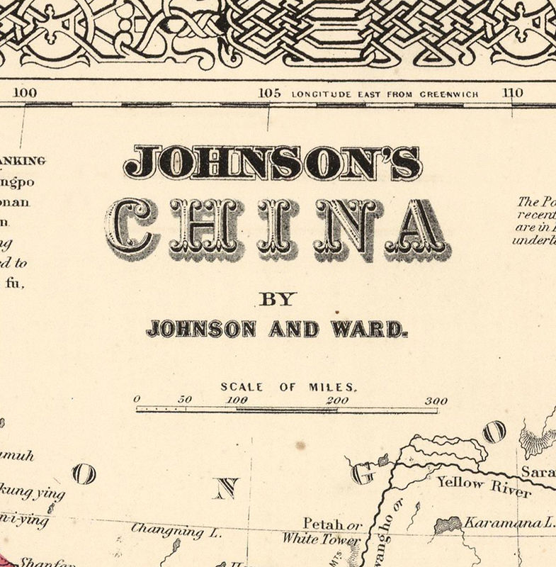 Old Map of China 1865 Vintage Map of China VINTAGE MAPS AND PRINTS