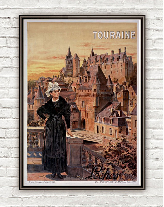 Vintage Poster Loches Touraine France , 1906 - product images