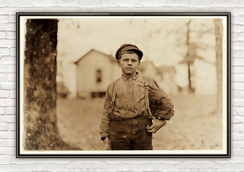 Lewis Hine Archie Love, mill worker, Chester, South Carolina, 1908 - product images