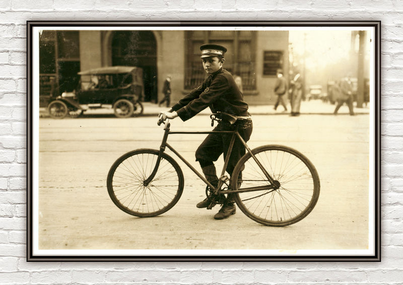 Lewis Hine A typical bike messenger, Birmingham, Alabama, 1914 - product images