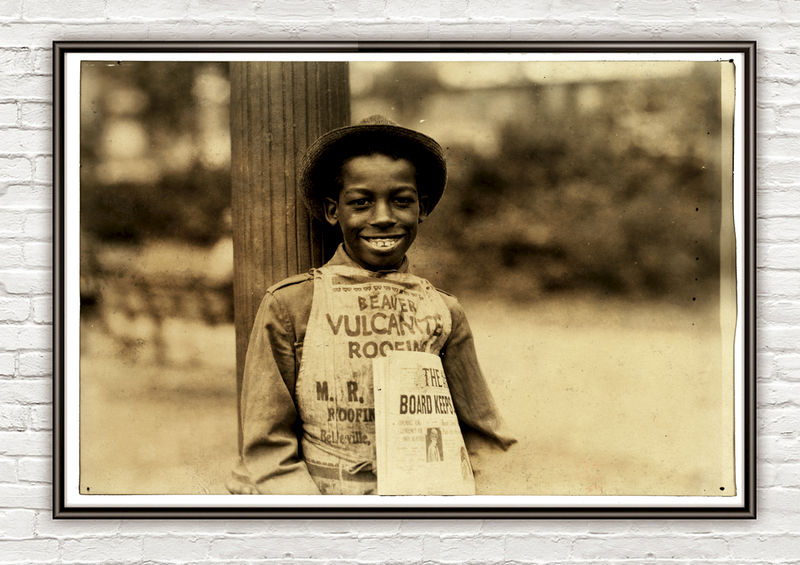 Lewis Hine Roland, newsboy, Newark, New Jersey, 1924 - product images