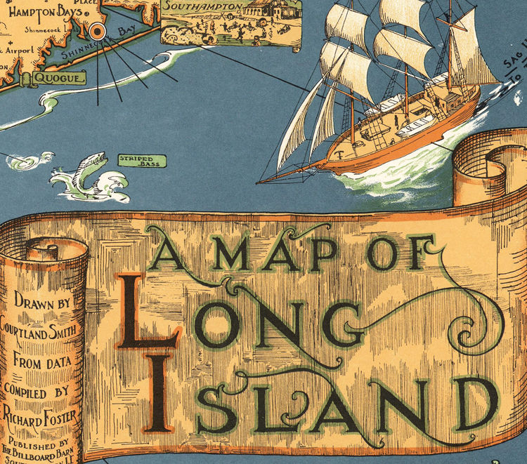 Old Map of Long Island 1961 Vintage Map - VINTAGE MAPS AND PRINTS