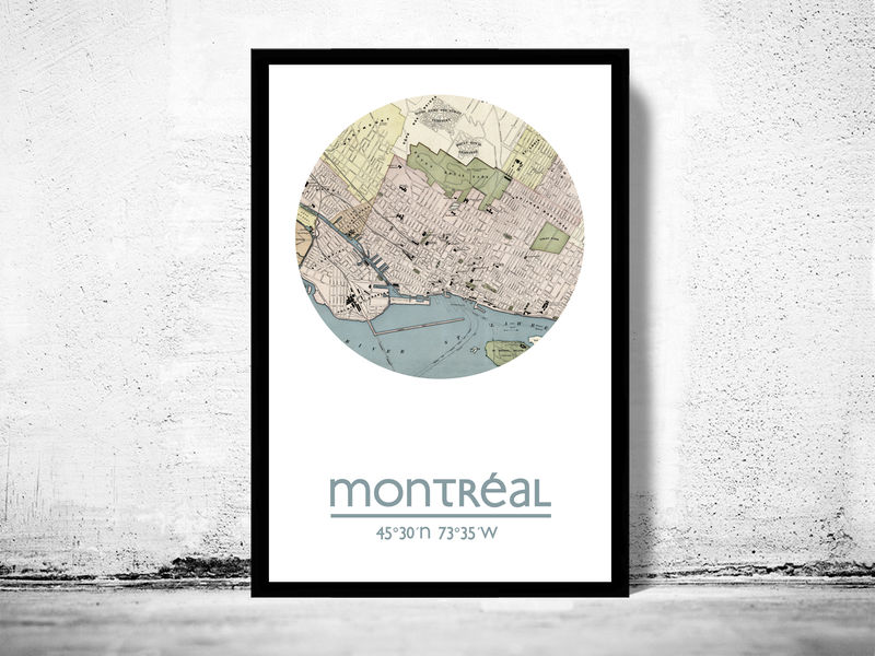 MONTRÉAL city poster city map poster print VINTAGE MAPS AND PRINTS