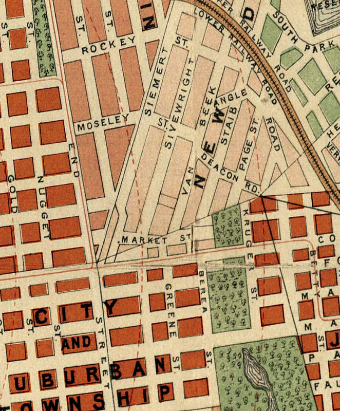 Old Map of Johannesburg South Africa 1897 Vintage Map Wall Map Print