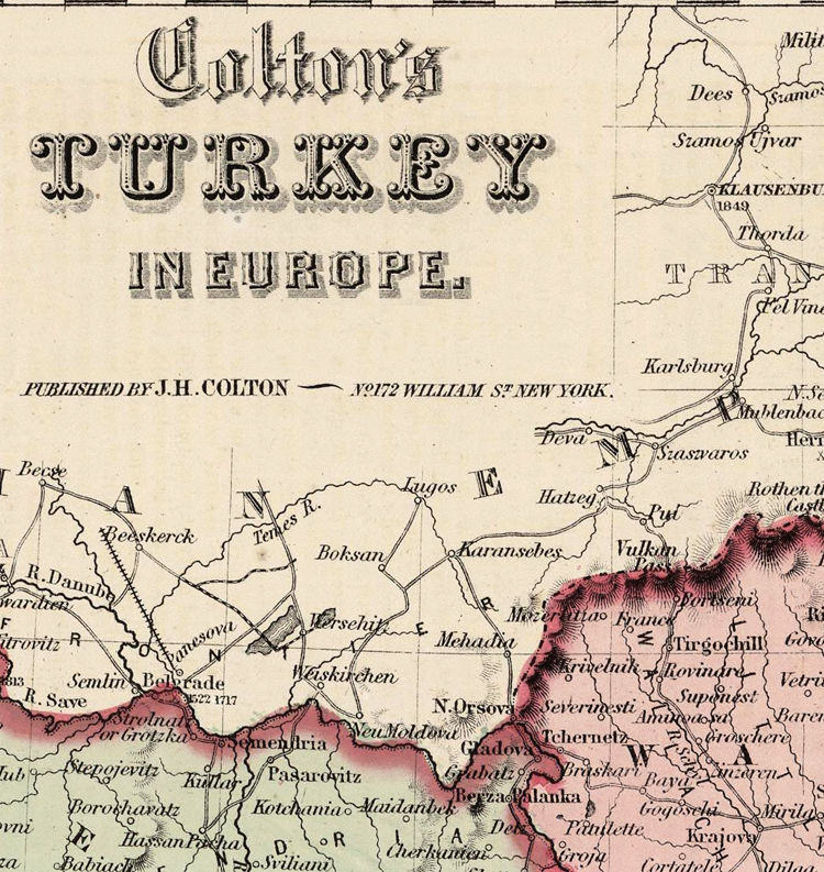 Old Map of Turkey 1865 Vintage Map Wall Map Print VINTAGE MAPS AND PRINTS