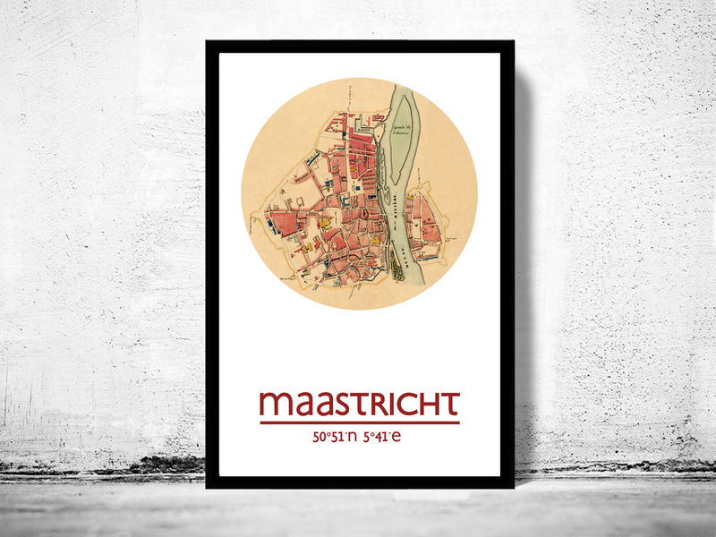MAASTRICHT city poster city map poster print VINTAGE MAPS AND PRINTS