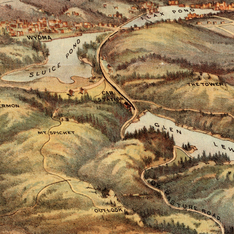 Old Map of Lynn Woods 1904 Massachusetts VINTAGE MAPS AND PRINTS