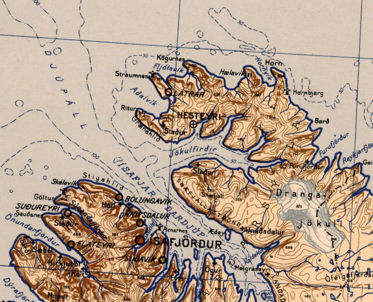 Old Map of Iceland 1963 Vintage Map Wall Map Print - VINTAGE MAPS AND PRINTS