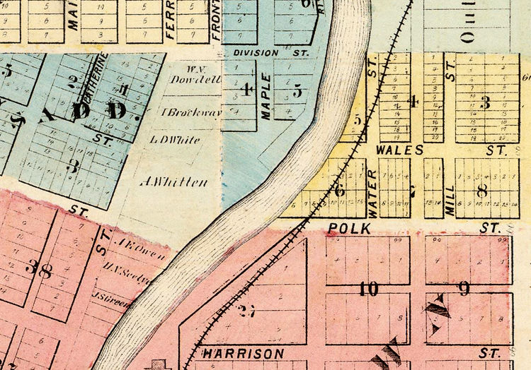 Old map of Anoka Minnesota 1874 OLD MAPS AND VINTAGE PRINTS