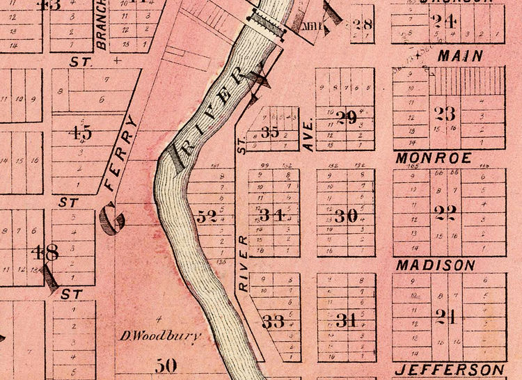 Old map of Anoka Minnesota 1874 VINTAGE MAPS AND PRINTS