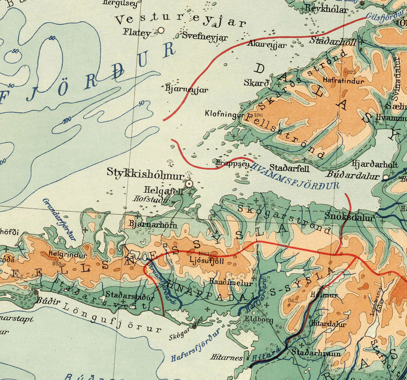 Old Map of Iceland Islandia 1928 Vintage Map Wall Map Print - VINTAGE MAPS AND PRINTS