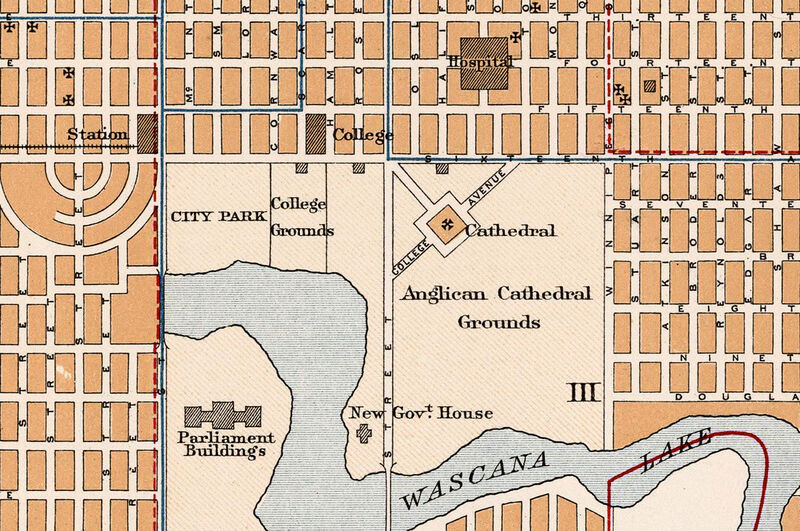 Old Map of Regina Saskatchewan Canada 1915 Vintage Map - VINTAGE MAPS 