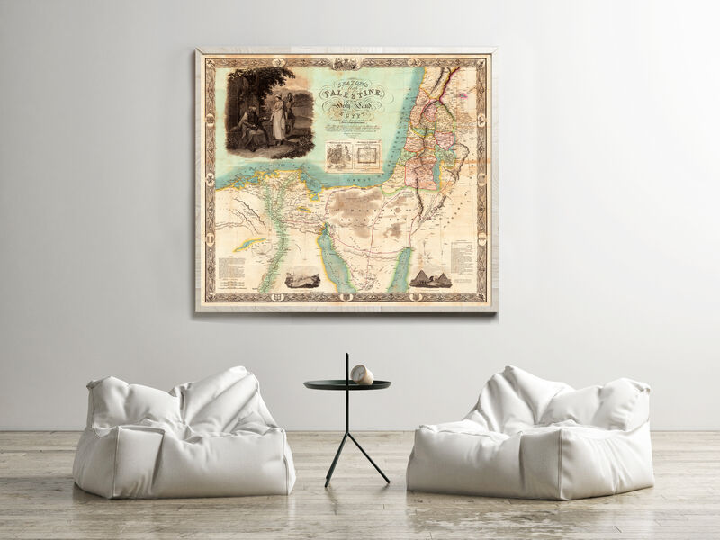 Old Map of Palestine with part of Egypt 1835 Antique Map Wall Map ...