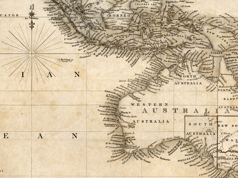 Old World Map Vintage Atlas 1849 Sepia Mercator projection Vintage Map ...
