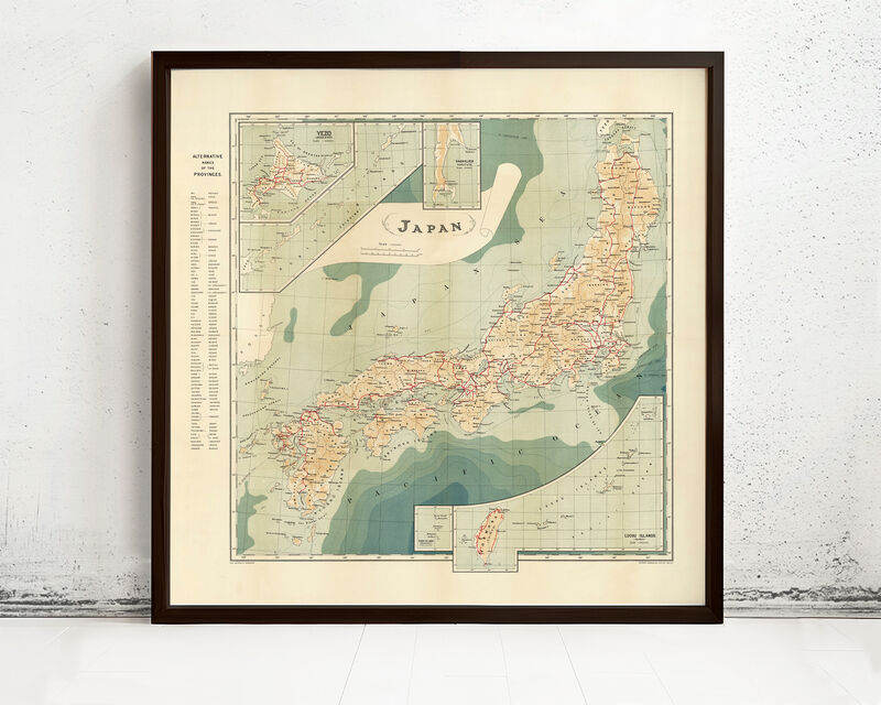 ANGALIA MAPS アンティーク銅版画 1832年 額縁なども当時の物 ANGALIA MAPS アンティーク銅版画 1832年 額縁なども当時の物