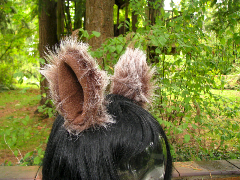 Furry Ear Cosplay Hair Clips Faux Fur Animal Ear Costume by Ningen
