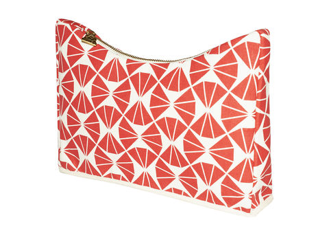 Red Orome Dip Clutch Red,Orome,Dip,Clutch,Sustainable, Vegan, Hemp, Clutch, Cotton, fashion, bag, print