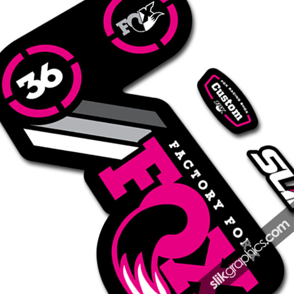 Fox 36 Heritage Style Decal Kit Black Forks Slik Graphics