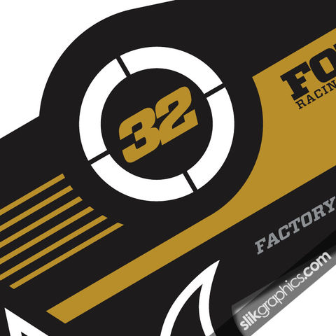 Fox,32,Factory,Style,Decal,Kit,-,Black,Forks,Fox 32, fork decals, stickers