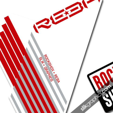 Rockshox,Reba,2009-2010,Style,Decals,-,White,Forks, Reba, Fork decals