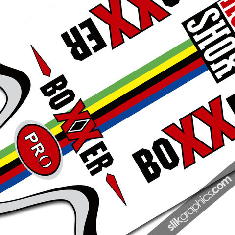 Rockshox,Boxxer,Anniversary,Style,Decals,rockshox, Boxxer, fork decals, boxxer anniversary, stickers