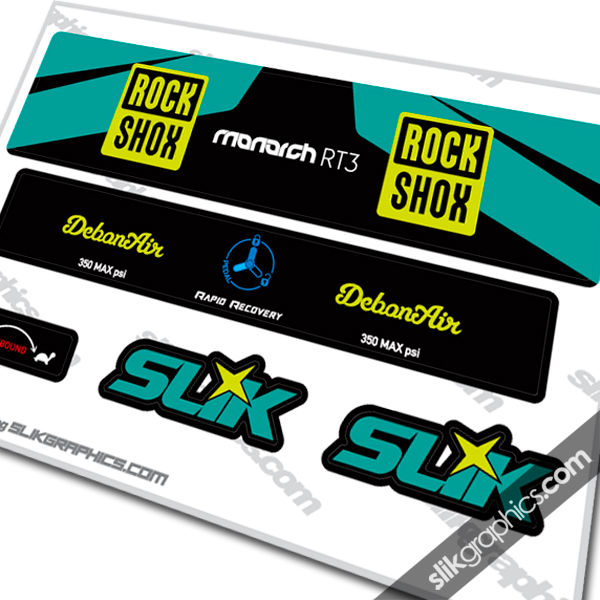 Rear Shock Decals RockShox Collection Slik Graphics