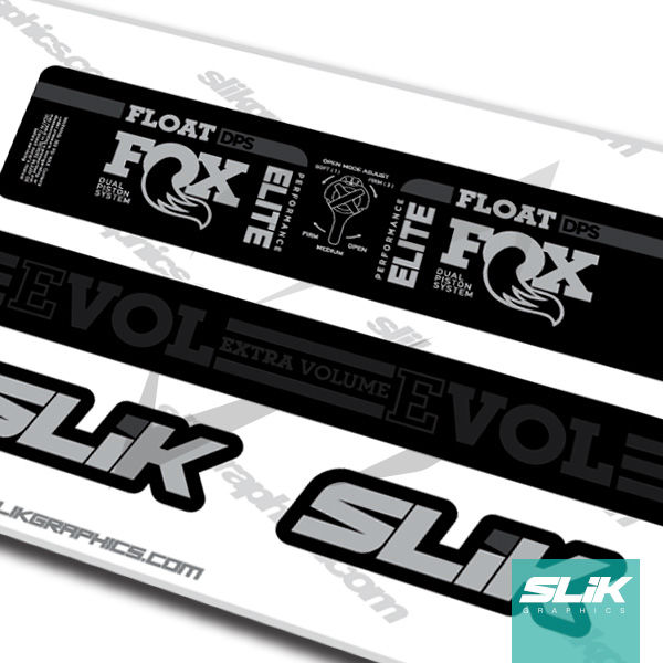 FOX DPS Float EVOL Performance 2018 Rear Shock Sticker Factory Decal White