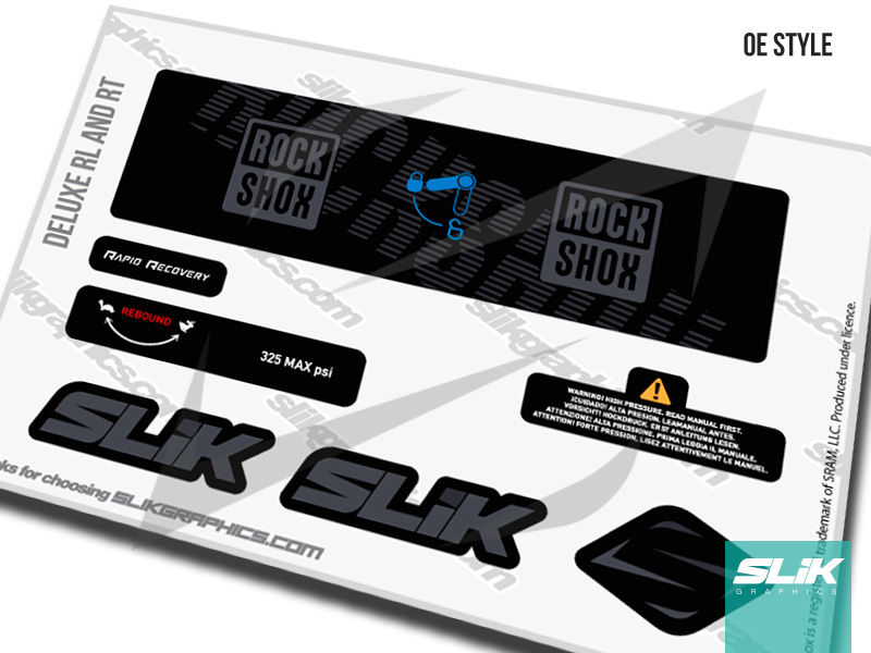 RockShox Deluxe RL/RT Decal Kit Slik Graphics