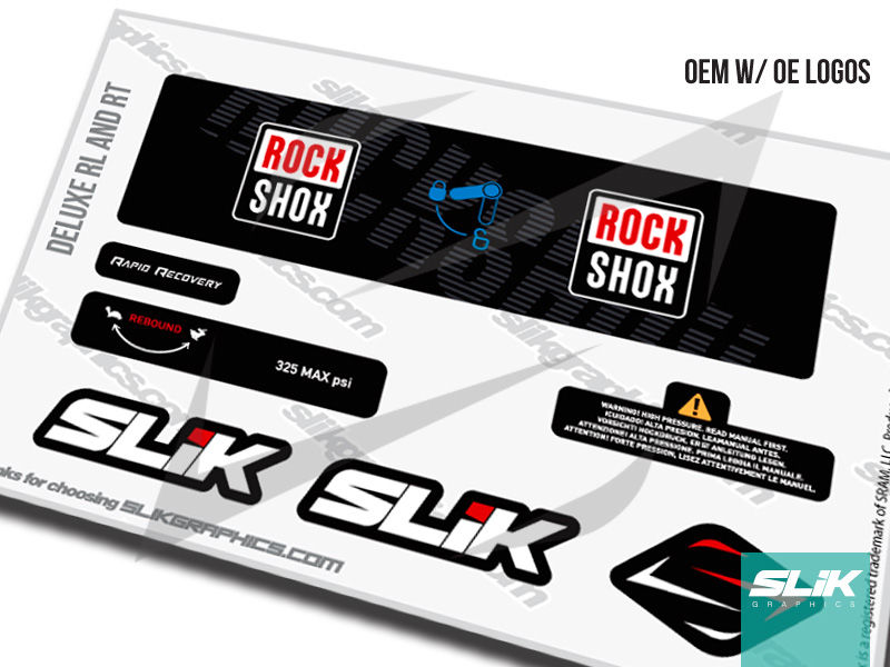 Rear Shock Decals RockShox Collection Slik Graphics