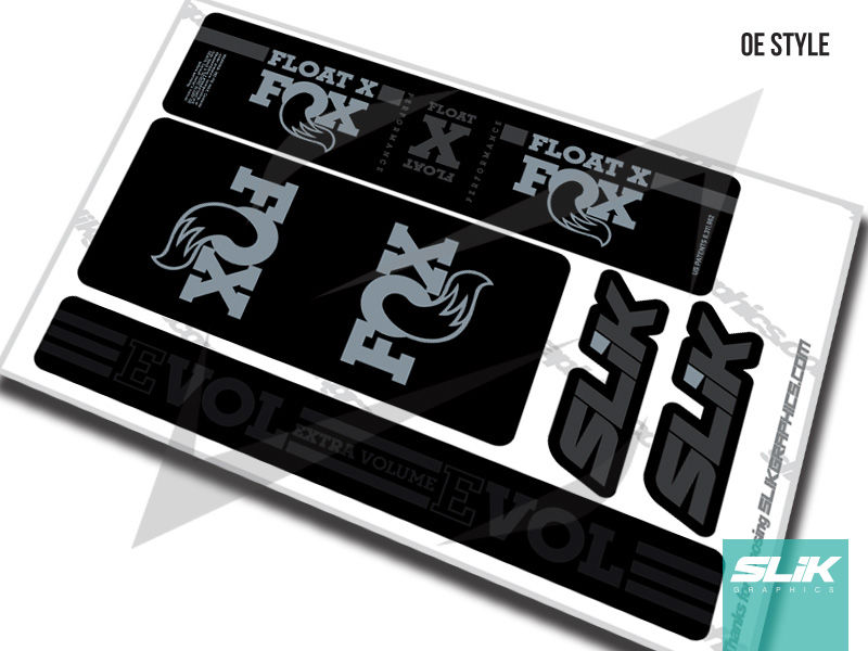 Fox Float X Performance EVOL 2018 Style Shock Decals Slik Graphics