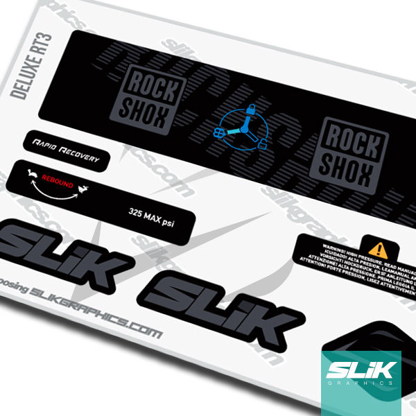 RockShox Deluxe RT3 Decal Kit Slik Graphics