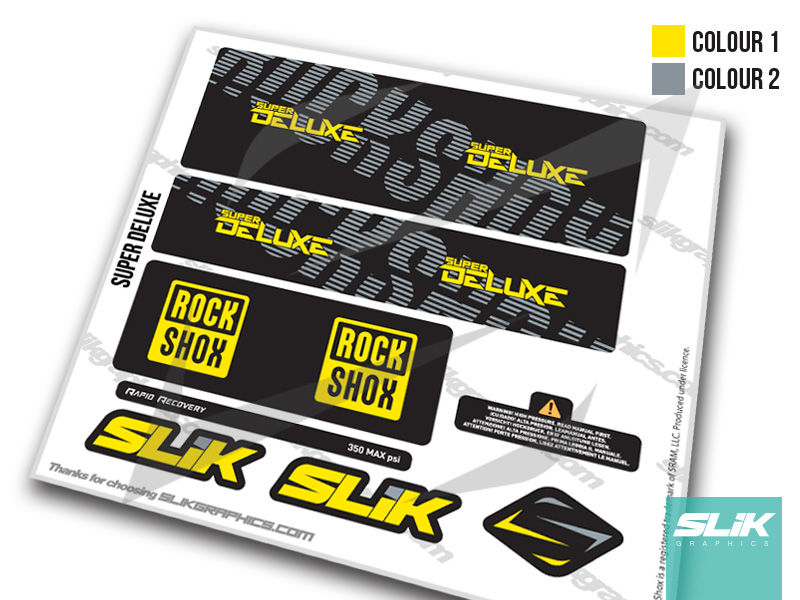 RockShox Super Deluxe Decal Kit Slik Graphics