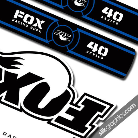 Fox,40,OE,Style,Decal,Kit,-,White,Forks,Fox 40, fork decals, stickers