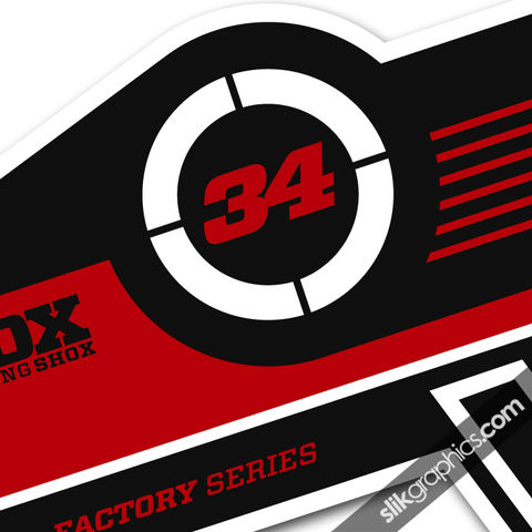 Fox,34,Factory,Style,Decal,Kit,-,White,Forks,Fox 34, fork decals, stickers