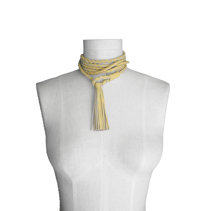 Palomino braided rope choker & belt Mano Bello