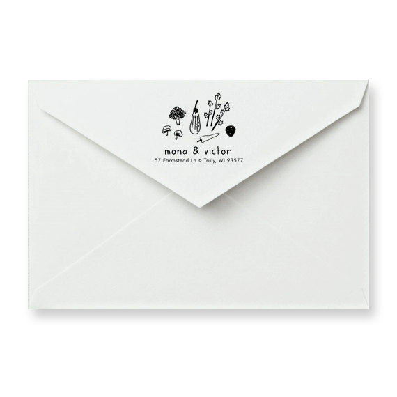 vegetable address stamp the