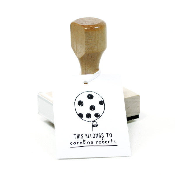balloon personalized rubber stamp the small object