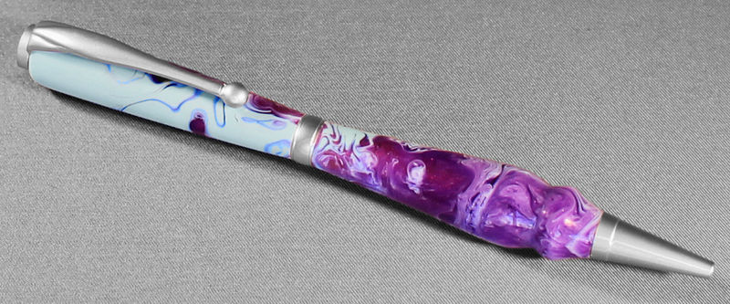 Sky Blue and Purple Handmade Acrylic Pen - product images