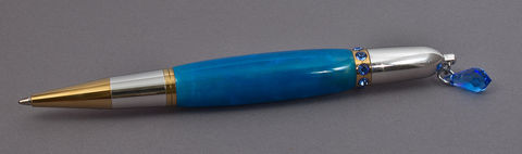 Blue,Swarovski,Crystal,Fine,Pen