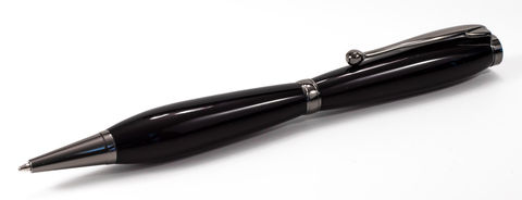 Black,Acrylic,Twist,Pen,acrylic, black, twist, slim, slimline, pen, pens, handmade, hand made, handcrafted, hand crafted, writing pen, writing pens